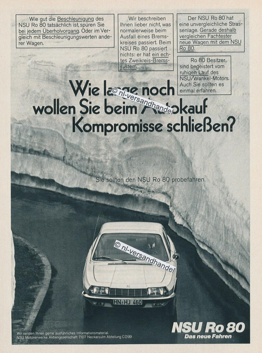 NSU-RO80-03-1969-Reklame-Werbung-genuine Advertising-nl-Versandhandel 