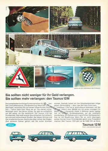 Ford-Taunus-12M-1966-Reklame-Werbung-genuine Advertising-nl-Versandhandel 