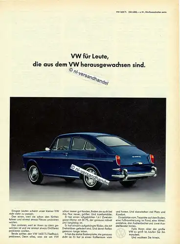 VW-1600TL-1966-Reklame-Werbung-genuine Advertising-nl-Versandhandel