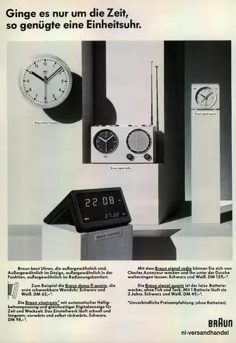 BRAUN-SIGNAL-QUARTZ-1980-Reklame-Werbung-genuine Advert-La publicité-nl-Versand