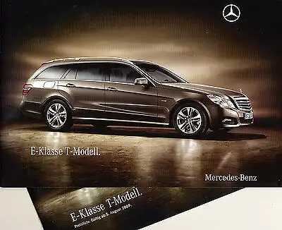 Mercedes-Benz - E - T-Modell - Prospekt + Preisliste 08/09 - nl-Versandhandel