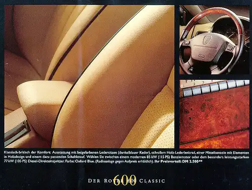 Rover-Classic Edition-200-400-600-Prospekt- 04/1997 - Deutsch - nl-Versandhandel