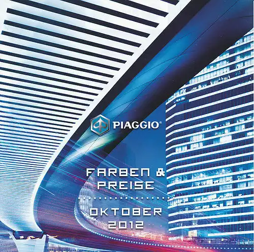 Piaggio - Farben und Preise - 2012  - Deutsch - nl-Versandhandel