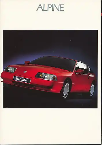 Renault - Alpine - V6 Turbo - Prospekt - 06/89 - Deutsch - nl-Versandhandel