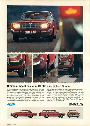 Ford-Taunus-17M-1966-Reklame-Werbung-vintage print ad-Vintage Publicidad