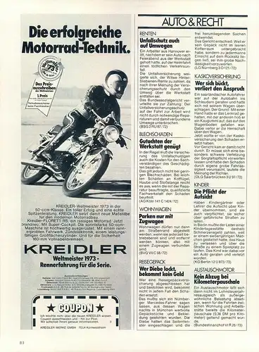 Kreidler-Florett-RS-1974-Reklame-Werbung-vintage print ad-Vintage Publicidad