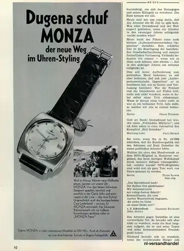DUGENA-UHR-1968-Reklame-Werbung-genuine Advert-La publicité-nl-Versandhandel