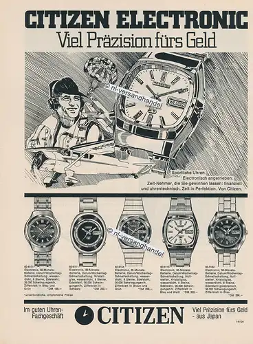 Citizen-Electronic-1974-Reklame-Werbung-genuine Advertising - nl-Versandhandel