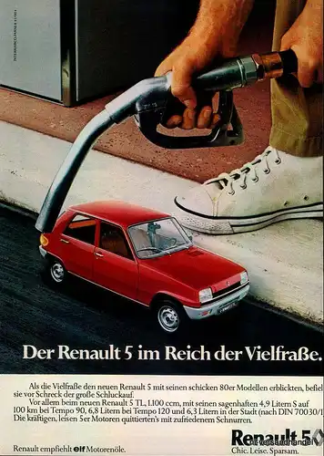 RENAULT-5-1981-Reklame-Werbung-genuine Advert-La publicité-nl-Versand