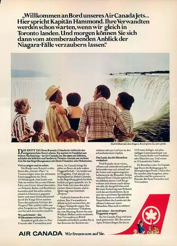 Air-Canada-Airline-1975-Reklame-Werbung-airline print ad-Aerolíneas Publicidad