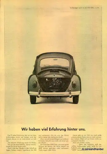 VW-1200-1965-Reklame-Werbung-genuine Ad-La publicité-nl-Versandhandel