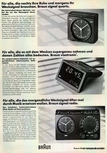 BRAUN-QUARTZ-1980-Reklame-Werbung-genuine Advert-La publicité-nl-Versandhandel