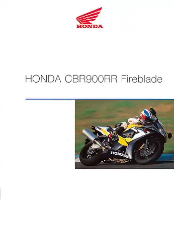 Honda - CBR900RR - Fireblade -  Prospekt  - Deutsch - 12/99 - nl-Versandhandel