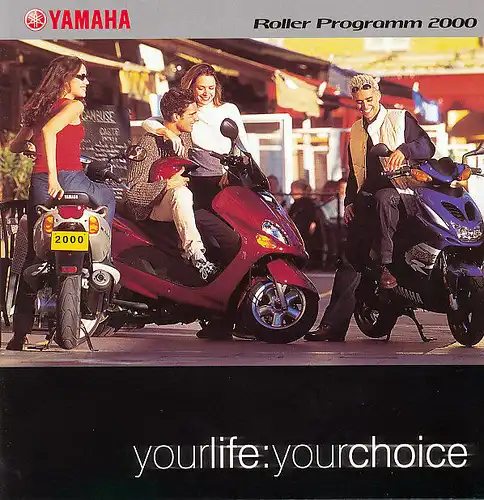 Yamaha -  Roller-Programm 2000 -  Prospekt  -  Deutsch - nl-Versandhandel