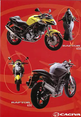 Cagiva - V-Raptor 650/Raptor 650 - Prospekt - 2001 - Deutsch - nl-Versandhandel