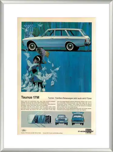 Ford-17M-Turnier-1965-Reklame-Werbung-genuine Ad-La publicité-nl-Versandhandel