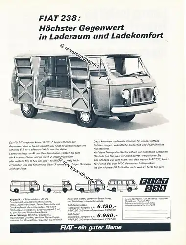Fiat-238-1969-Reklame-Werbung-genuine Advertising - nl-Versandhandel