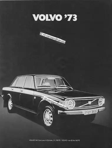 Volvo-144-1972-Reklame-Werbung-genuine Advertising - nl-Versandhandel 