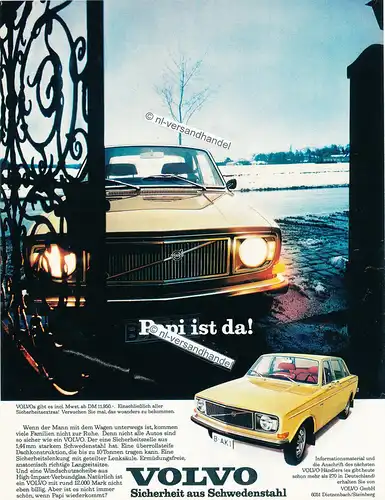 Volvo-144-1970-Reklame-Werbung-genuine Advertising - nl-Versandhandel 