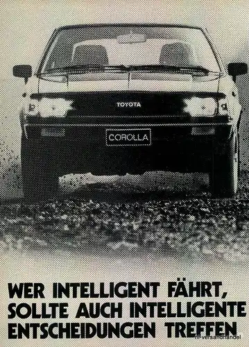 TOYOTA-COROLLA-6-1981-Reklame-Werbung-genuine Ad-La publicité-nl-Versandhandel