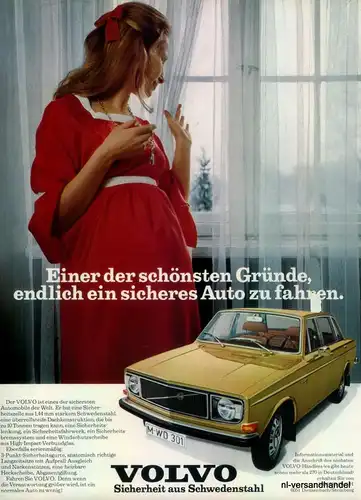 VOLVO-AUTO-1971-Reklame-Werbung-genuine Advert-La publicité-nl-Versandhandel