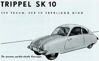 Trippel - SK 10 - Automobil-Prospekt  -1950  - Deutsch –   nl-Versandhandel