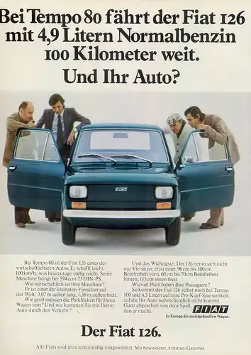 Fiat-126-1974-II-Reklame-Werbung-vintage print ad-Vintage Publicidad