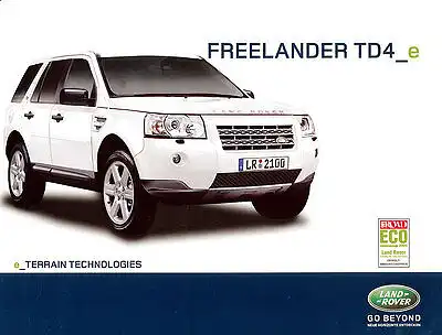 Land Rover - Freelander - TD4_e - Prospekt - Deutsch - 2009 -  nl-Versandhandel