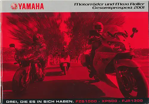 Yamaha -  Gesamt-Programm 2001 -  Prospekt  -  Deutsch - nl-Versandhandel