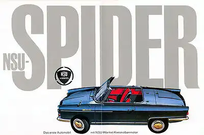 NSU - Spider - Wankel  -  Prospekt  - 1964 - Deutsch - nl-Versandhandel