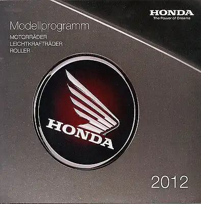 Honda - Motorrad - Modellprogramm -  2012 - Deutsch -   nl-Versandhandel