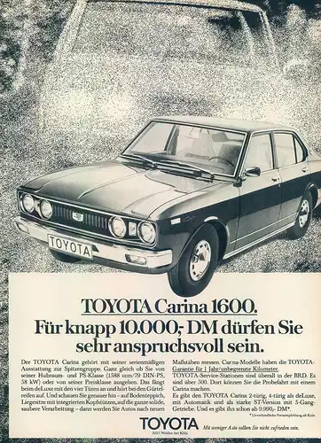 Toyota-Carina-1975-Reklame-Werbung-genuineAdvertising-nl-Versandhandel