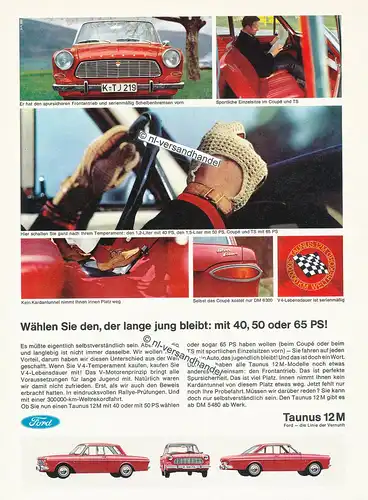 Ford-12M-Coupe-1966-Reklame-Werbung-genuine Advertising - nl-Versandhandel 