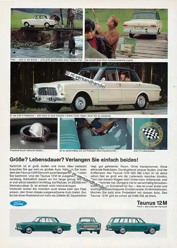 Ford-12M-Limousine-1966-Reklame-Werbung-genuine Advertising - nl-Versandhandel 