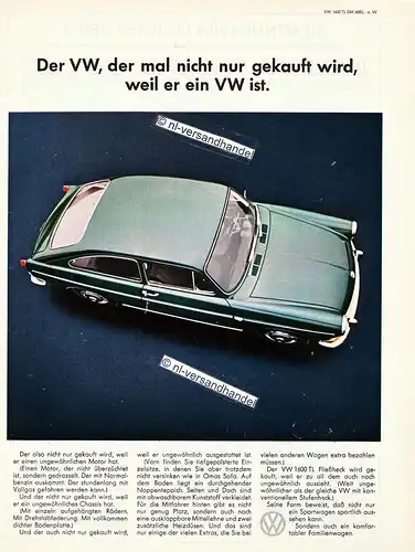 VW-1600-TL-1967-Reklame-Werbung-genuine Advertising - nl-Versandhandel
