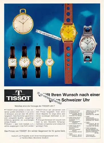 Tissot-Seastar-1969-Reklame-Werbung-genuine Advertising -nl-Versandhandel