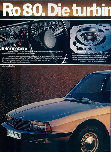 NSU-Ro80-II-1971-Reklame-Werbung-genuine Advert-La publicité-nl-Versandhandel