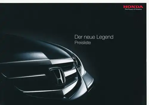 Honda - Legend - Preisliste - 08/2006 - Deutsch - nl-Versandhandel