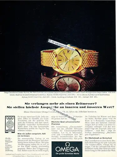 Omega-Constellation-1967-Reklame-Werbung-genuine Advertising - nl-Versandhandel