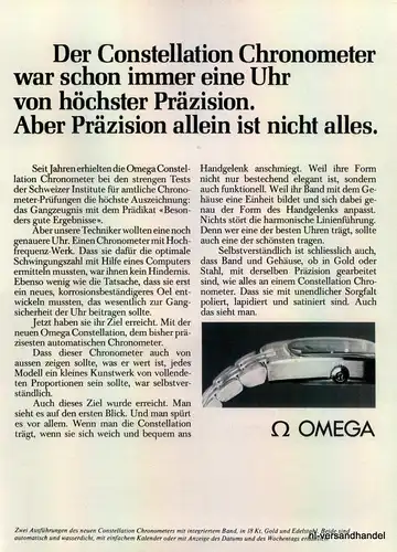 OMEGA-CONSTELLATION-1971-Reklame-Werbung-genuine Ad-La publicité-nl-Versand