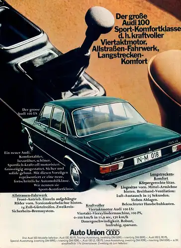 Audi-100-LS-Limousine-1969-Reklame-Werbung-vintage print ad-Publicidad 