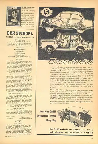 Glas-Isar-61-600-700-1960-Reklame-Werbung-vintage print ad-Publicidad 