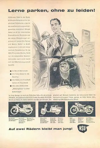 NSU-Prima-1960-II-Reklame-Werbung-vintage print ad-Publicidad