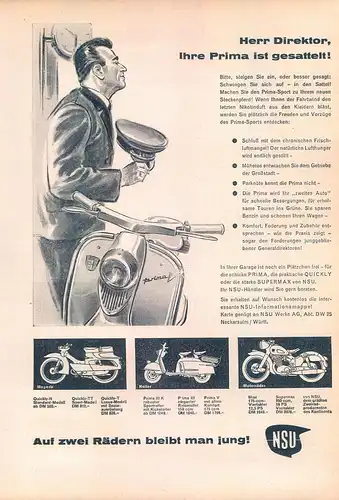NSU-Prima-1960-Reklame-Werbung-vintage print ad-Publicidad