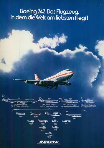 Boeing-747-737-727-707-1976-Reklame-Werbung-vintage print ad-Publicidad