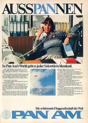 Pan-American-747-First Class-1976-Reklame-Werbung-vintage print ad-Publicidad