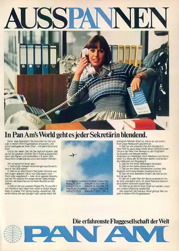 Pan-American-747-First Class-1976-Reklame-Werbung-vintage print ad-Publicidad 