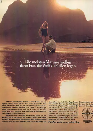 Pan-American-Airline-1969-Reklame-Werbung-vintage print ad-Publicidad