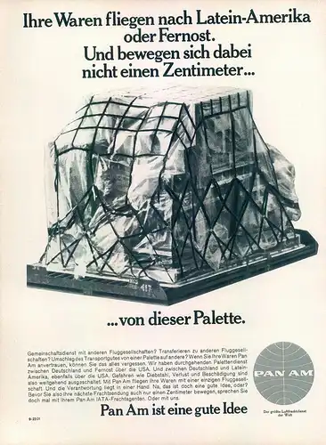 Pan-American-Cargo-1969-Reklame-Werbung-vintage print ad-Publicidad 