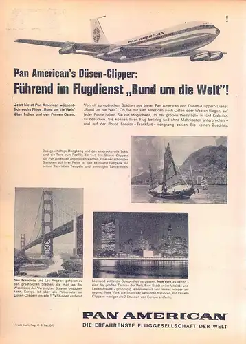PanAm-Airline-San Francisco-1960-Reklame-Werbung-vintage print ad-Publicidad 
